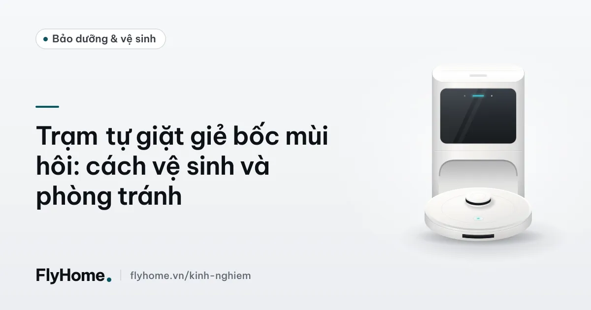 Khay giặt của trạm robot lau nhà được tháo ra để cọ rửa cặn bẩn